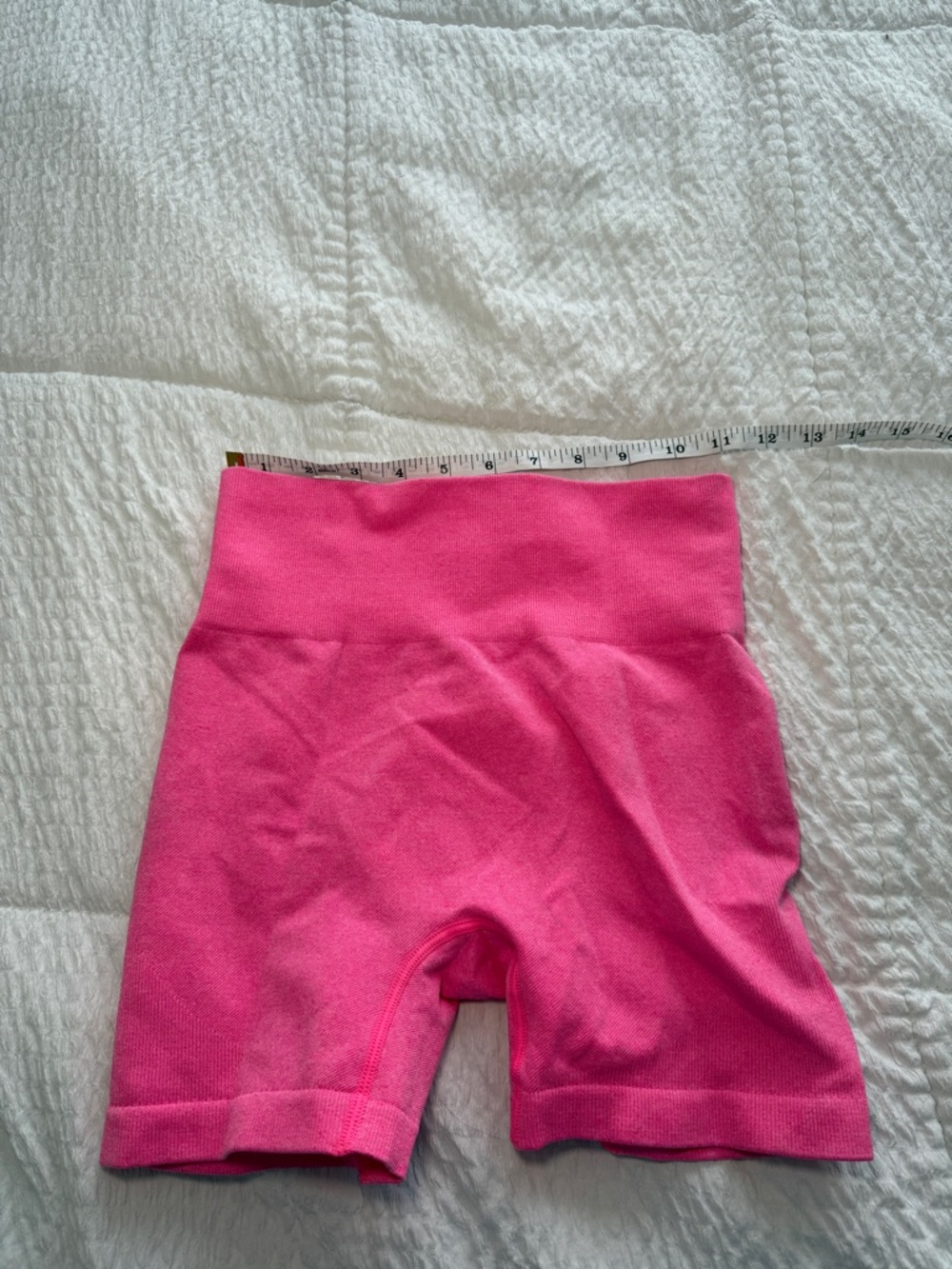 Hot' Pink High-Waist Active Bike Shorts Size S